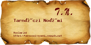Tarnóczi Noémi névjegykártya