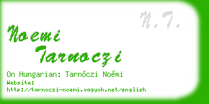 noemi tarnoczi business card