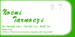noemi tarnoczi business card